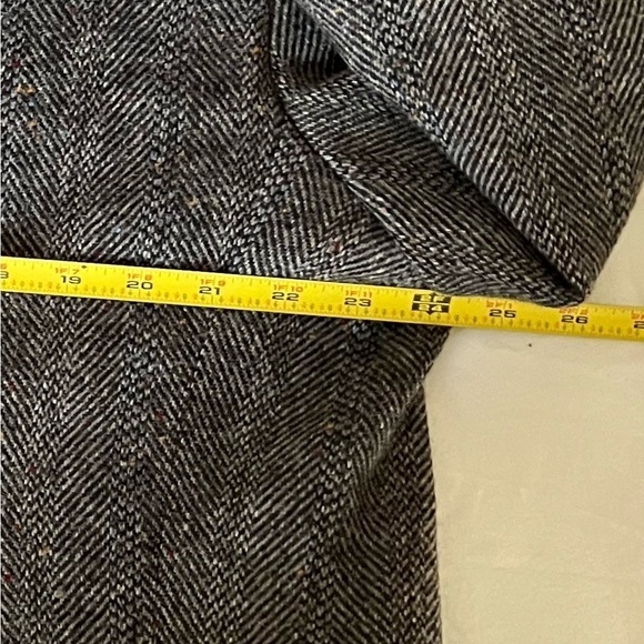 VINTAGE Tweed Jacket M Gray Barleycorn 100% Wool Donegal Blazer Sport Coat 43R - Picture 12 of 13